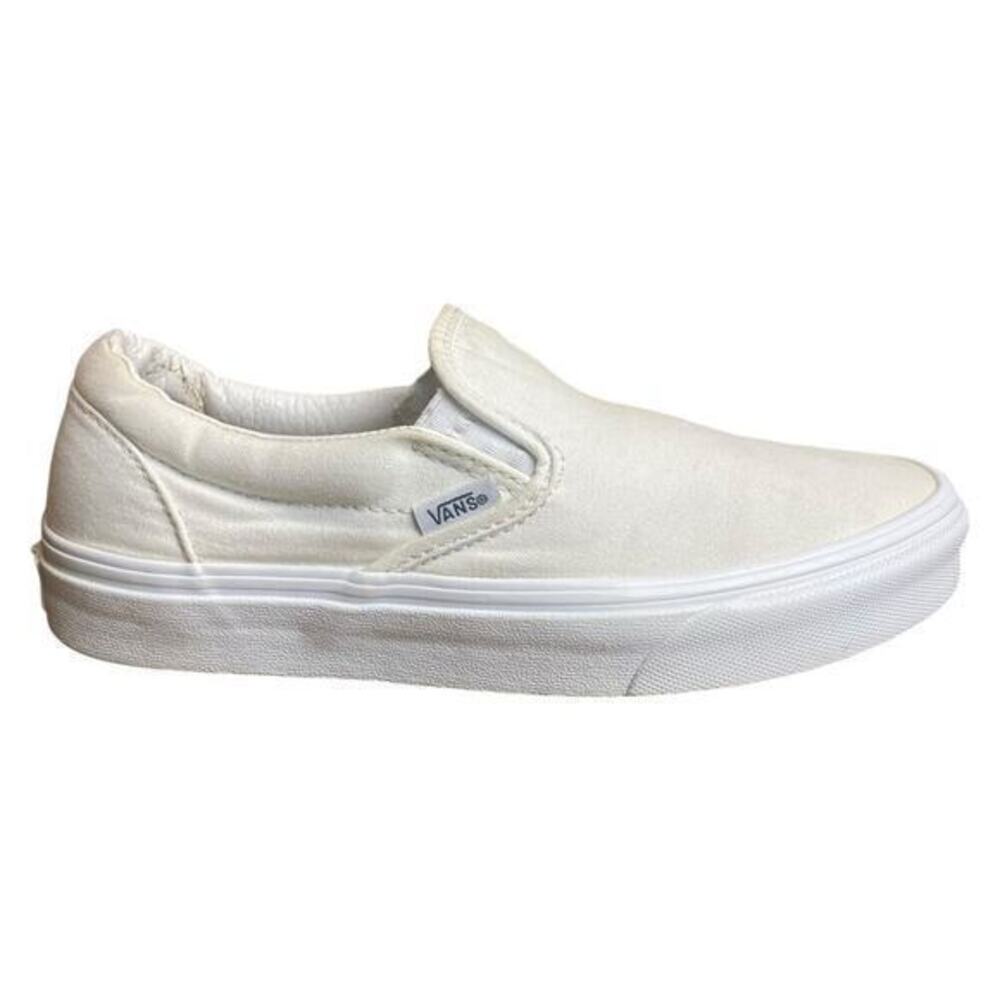 Vans Women’s Classic Canvas White Slip On Casual Sneakers Size 7